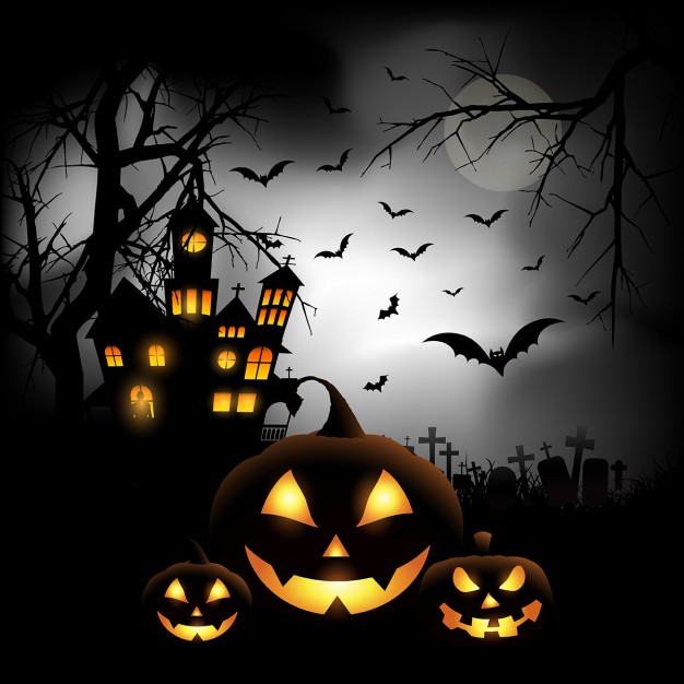 spooky-halloween-background-with-pumpkins-in-a-cemetery_1048-3055